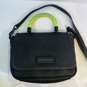 Marc by Marc Jacobs Black Crossbody w/ Neon Handle